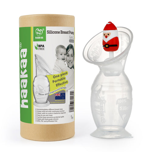 Generation 2 150ml Silicone Breast Pump with Suction Base and Christmas Stopper Combo