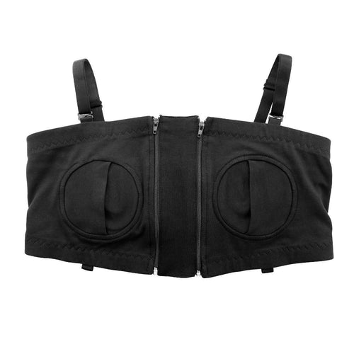 Hands-Free Zip-Up Breast Pump Bra (M/L/XL)