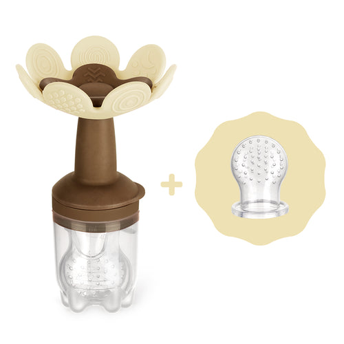 Flower Fresh Food Feeder and Teether & Replacement Pouch Combo