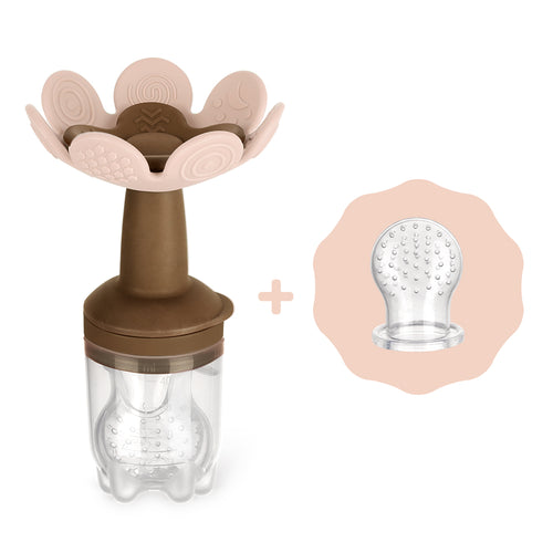 Flower Fresh Food Feeder and Teether & Replacement Pouch Combo