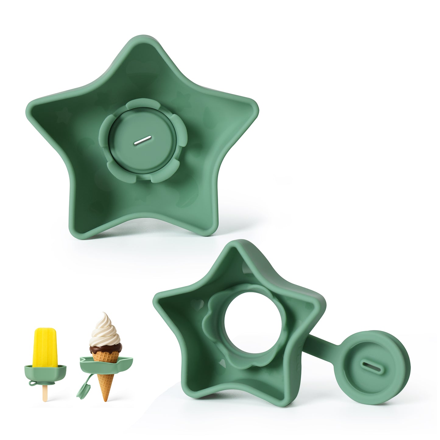 Silicone Star Ice Treat Holder Combo