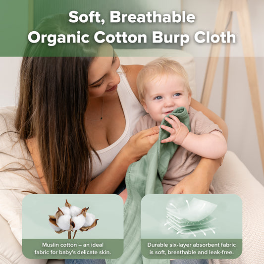 Organic Cotton Burp Cloth - 2pcs