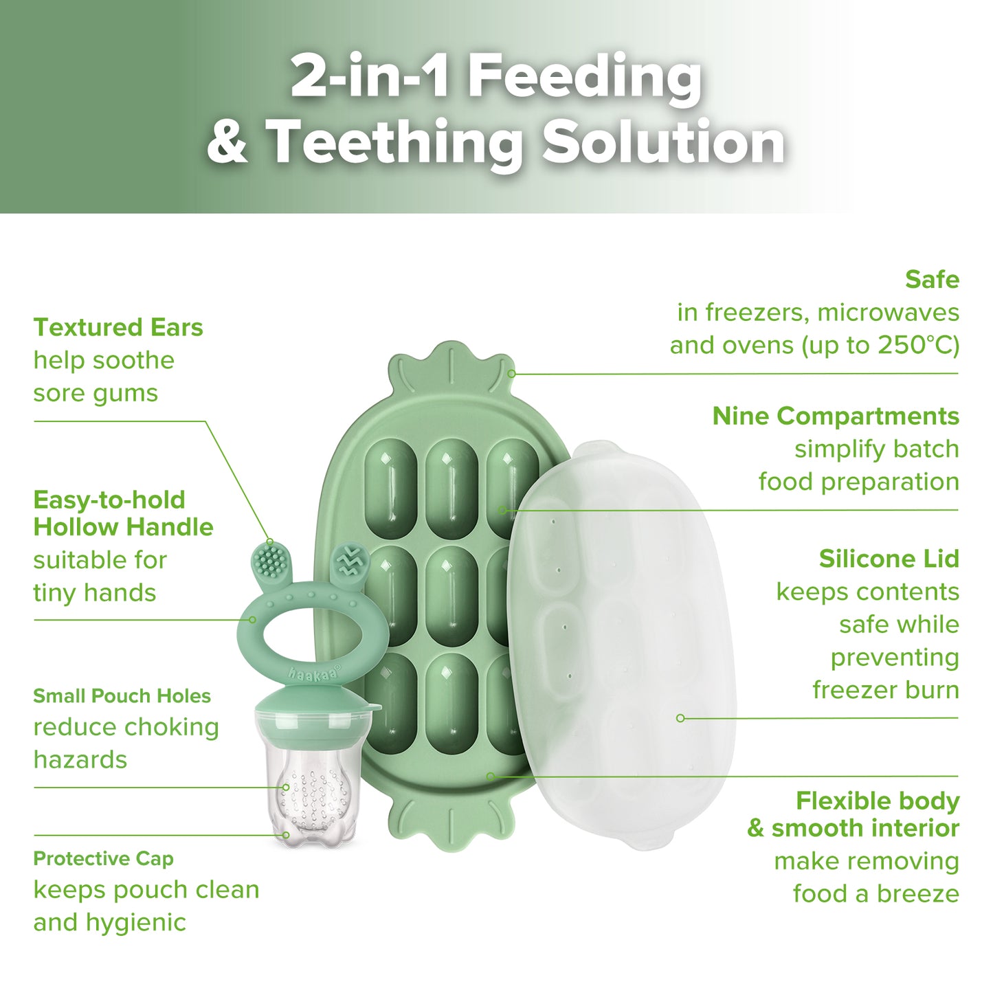 Fresh Food Feeder and Silicone Nibble Tray Set