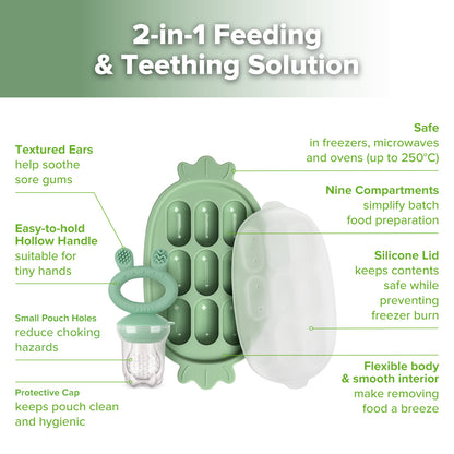 Fresh Food Feeder and Silicone Nibble Tray Set