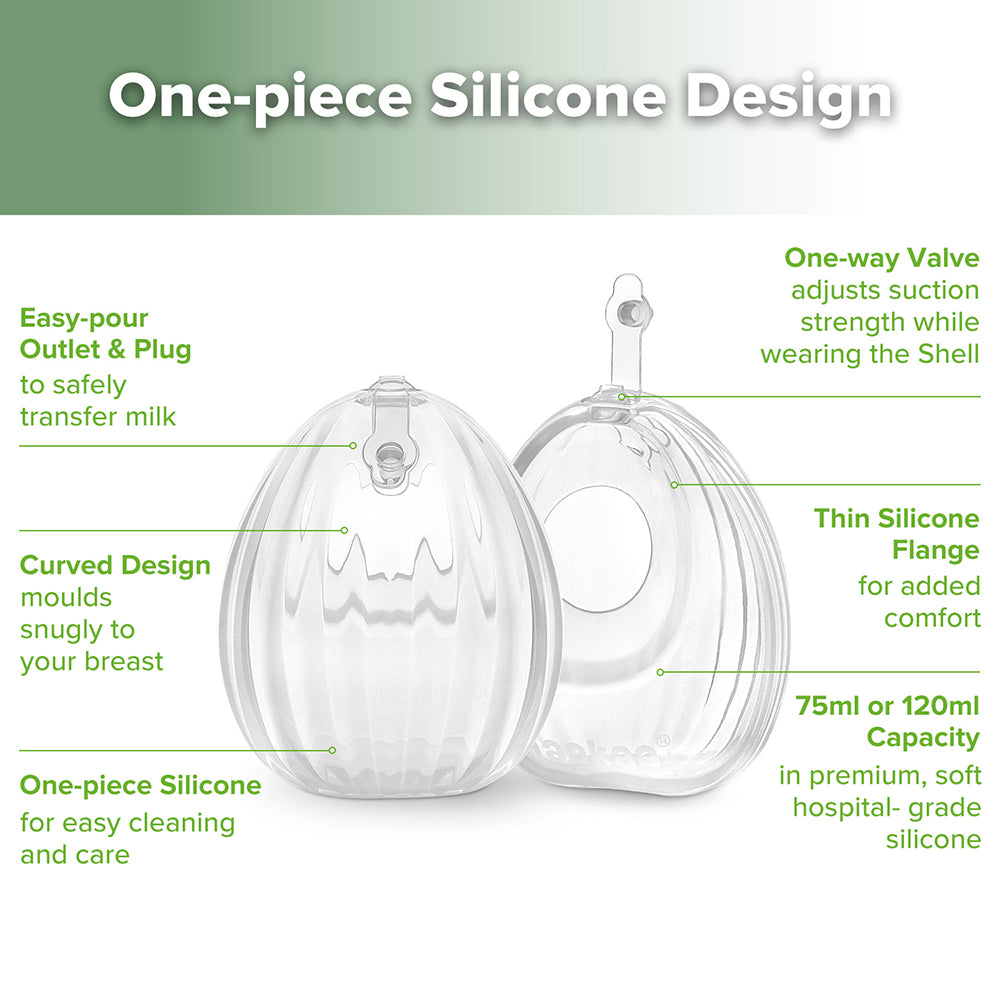 Shell Wearable Medical-Grade Silicone Pump (75ml | 120ml)