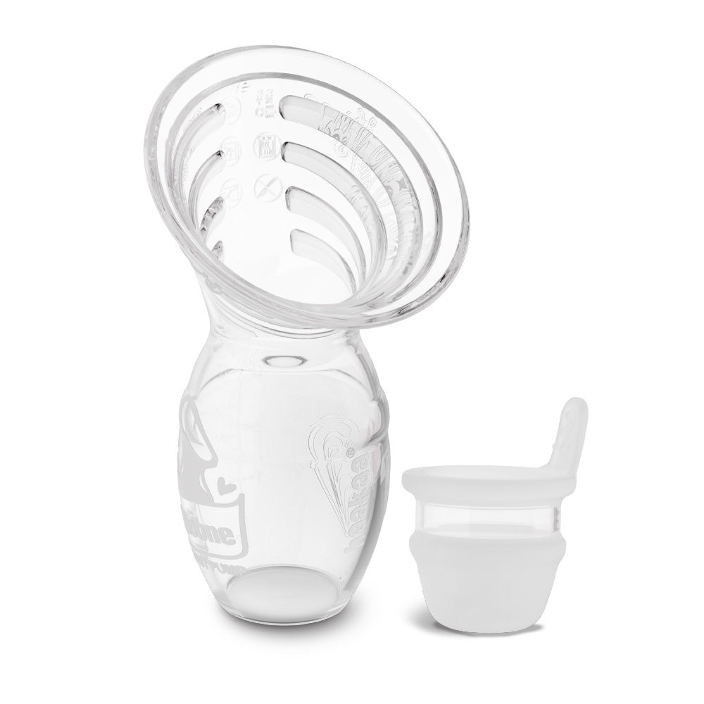 Gen. 1+ Silicone Manual Breast Pump + SpillGuard Insert.
