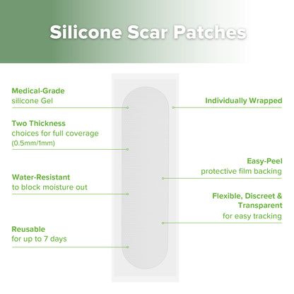 Haakaa Mum C-Section Scar Silicone Patches - 6pcs (3 x 0.5mm + 3 x 1mm)