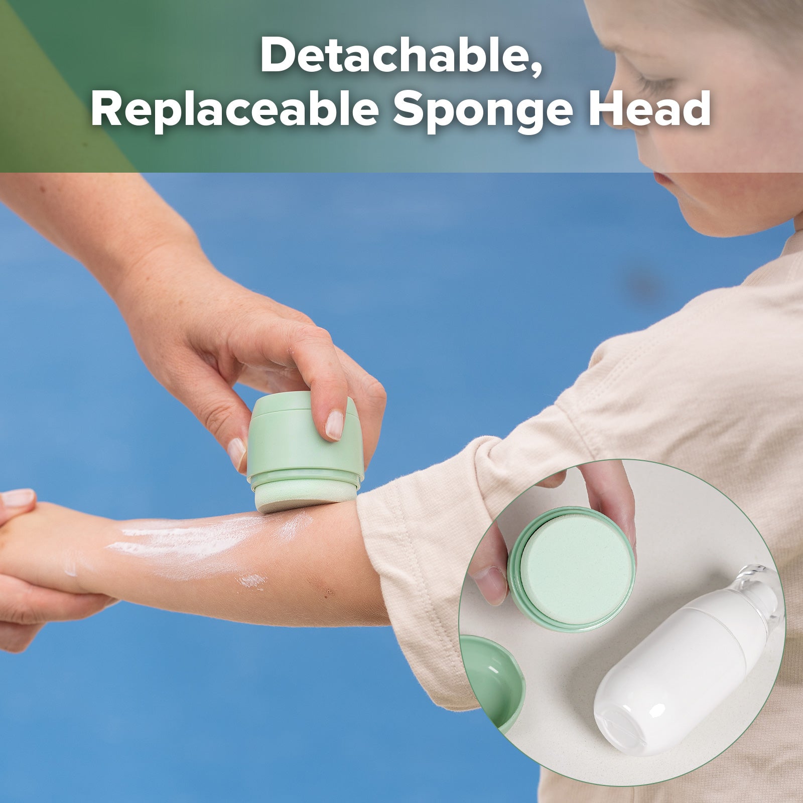 2-in-1 Sunscreen Dispenser & Applicator.