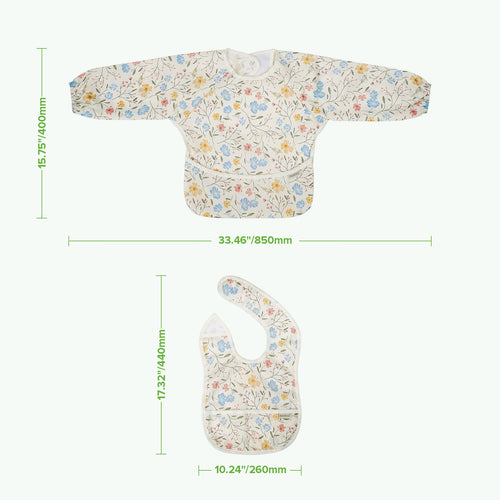 haakaa Mess-free Smock & Bib Set
