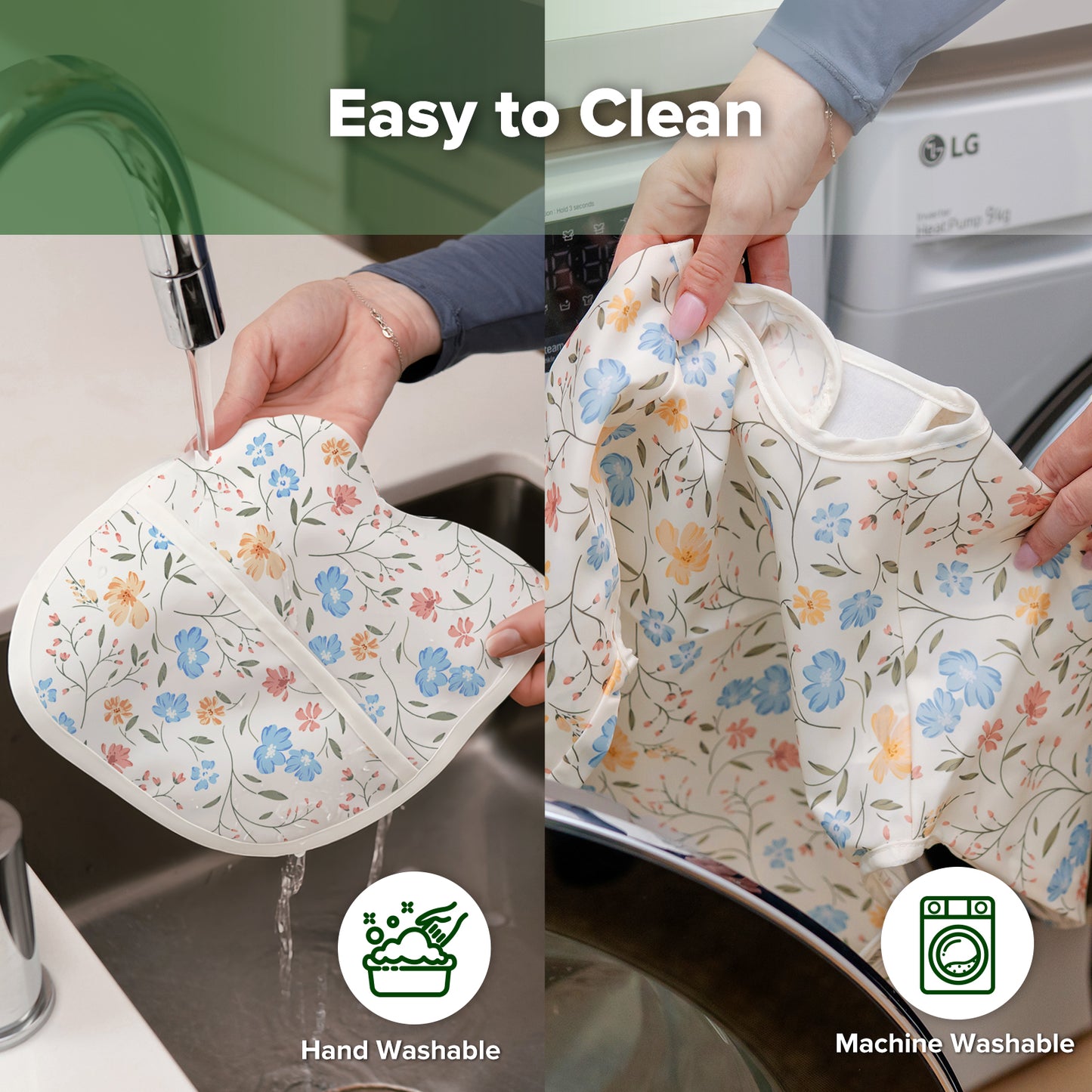 Haakaa Mess-free Smock & Bib Set