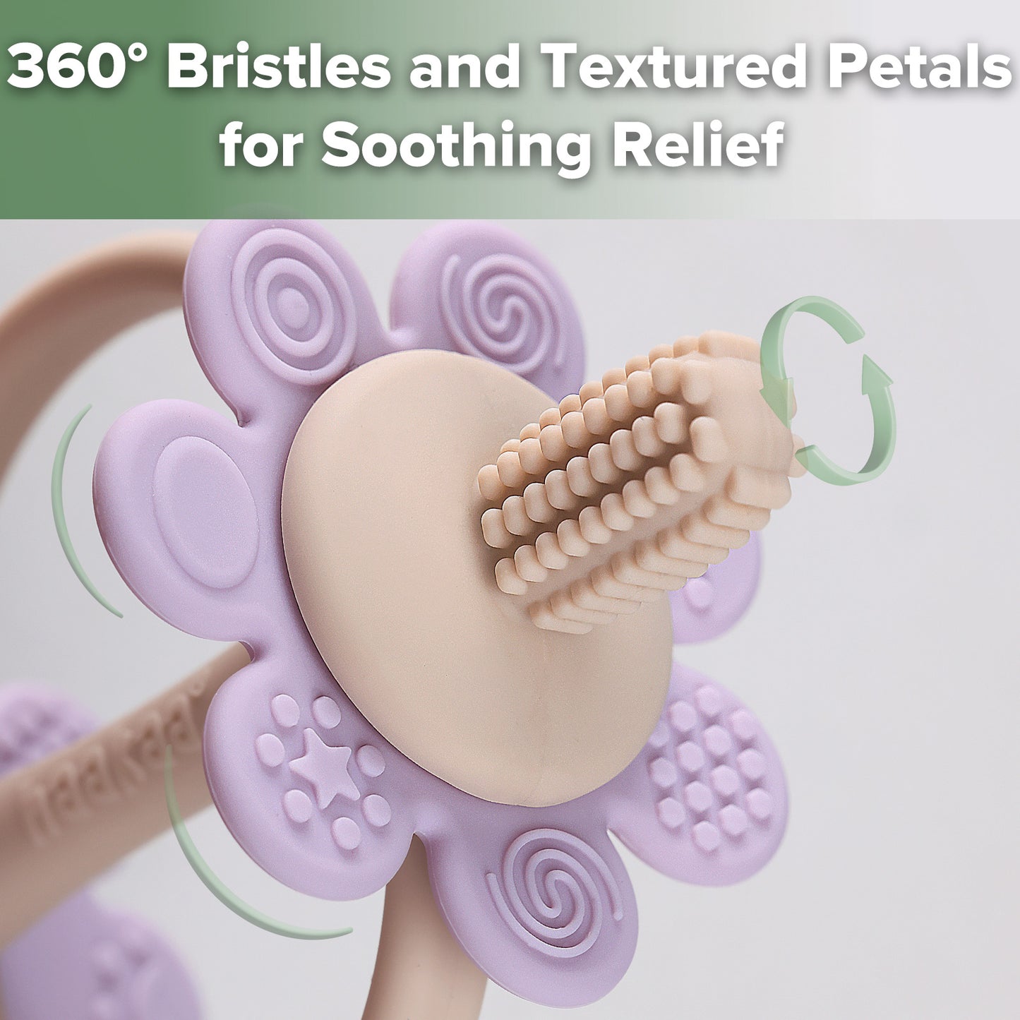Silicone Twin Flower Teether