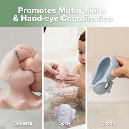 Ocean Explorer Silicone Bath Toy Set