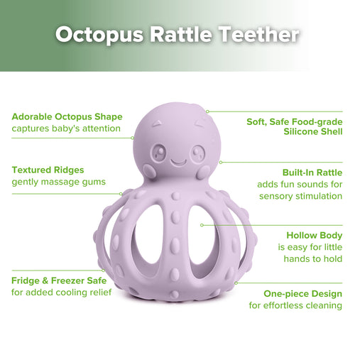 Haakaa Octopus Rattle Teether