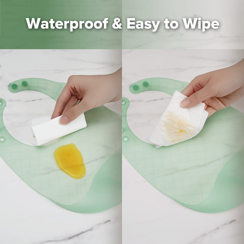 Lightweight Silicone Pocket Bib