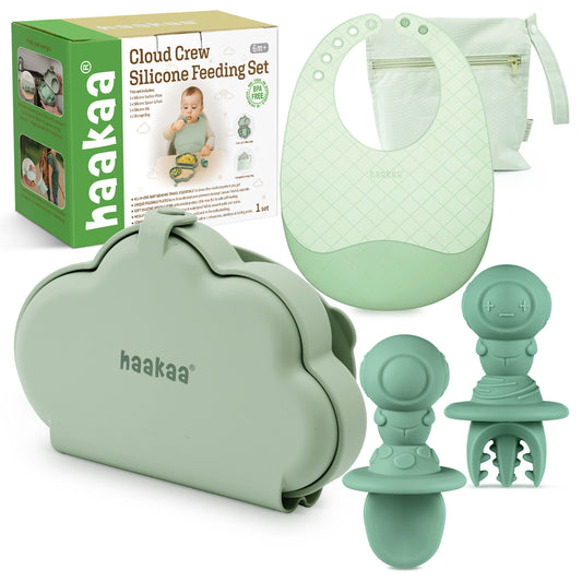 Cloud Crew Silicone Feeding Set