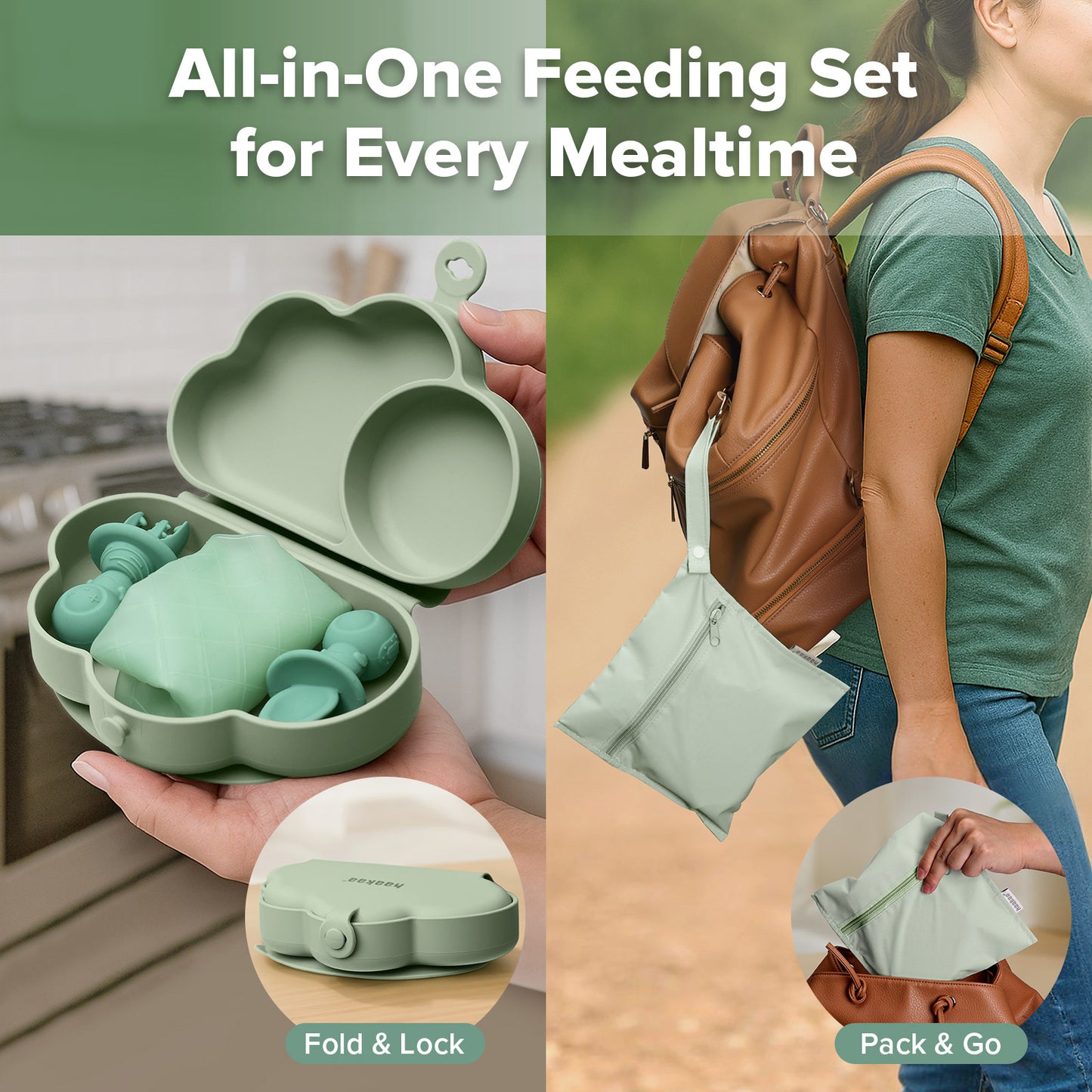 Cloud Crew Silicone Feeding Set