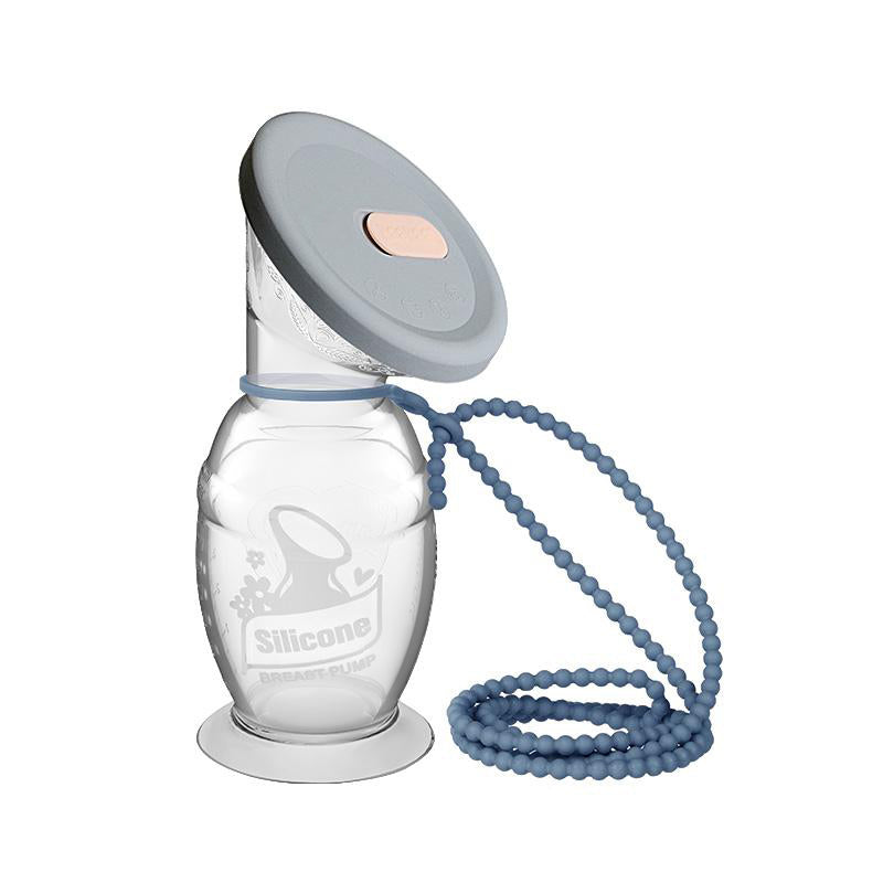 Generation 2 150ml Silicone Breast Pump with Suction Base, Cap and Strap Combo | Haakaa.