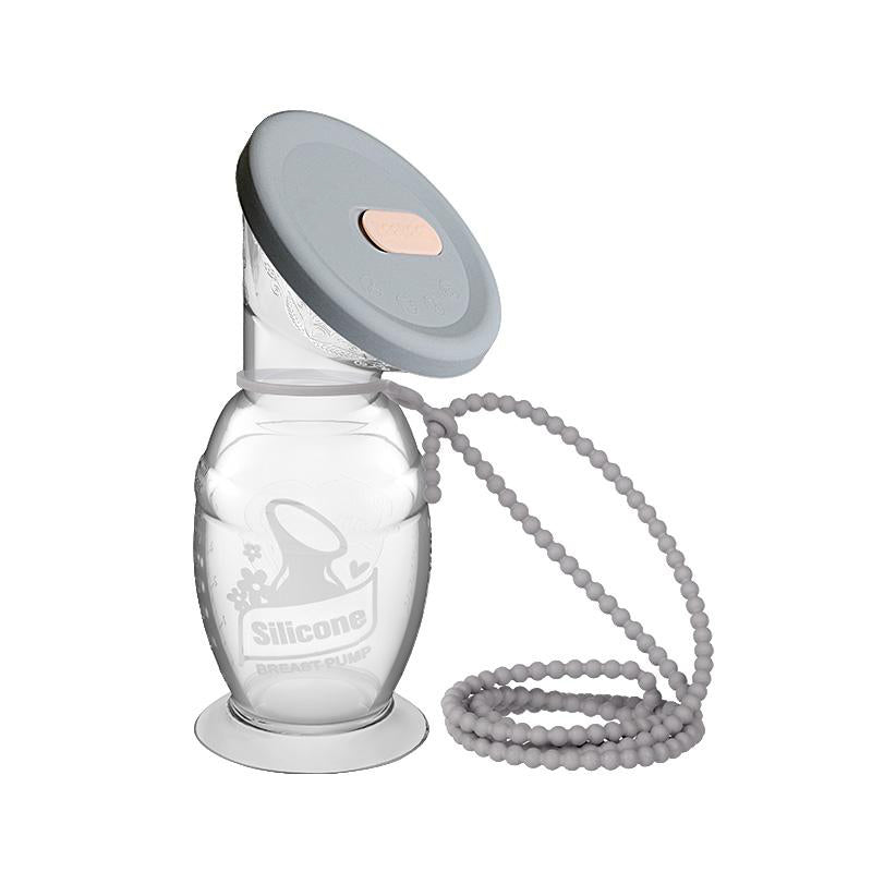 Generation 2 150ml Silicone Breast Pump with Suction Base, Cap and Strap Combo | Haakaa.
