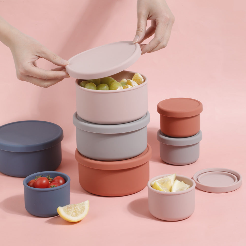 Round Silicone Food Container Set (2pcs) | Haakaa.